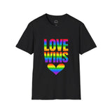 Rainbow Pride Love Wins T-Shirt, LGBTQ+ Equality Tee, Unisex Graphic Shirt