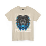 Fearless Lion Unisex Heavy Cotton Tee, Graphic Tee, Animal Lover Apparel, Motivational Shirt, Gift for Him/Her, Casual Wear