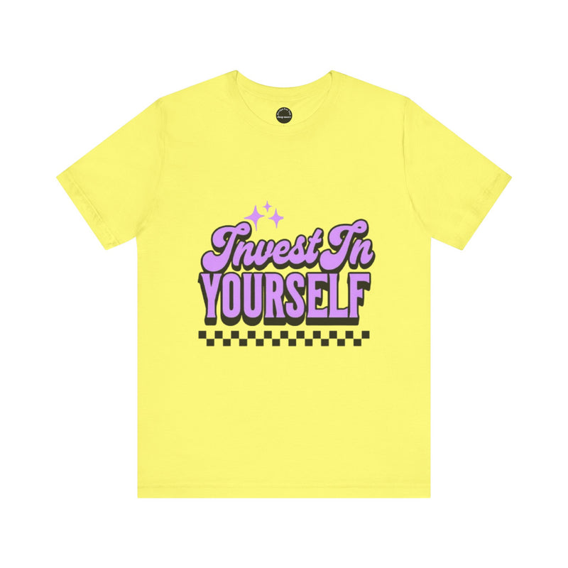 Invest In Yourself Unisex T-Shirt, Motivational Tee, Casual Wear, Self-Care Shirt