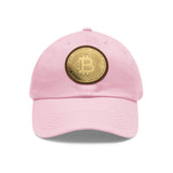 Stylish Bitcoin Dad Hat with Leather Patch, Casual Baseball Cap, Perfect Gift for Crypto Enthusiasts