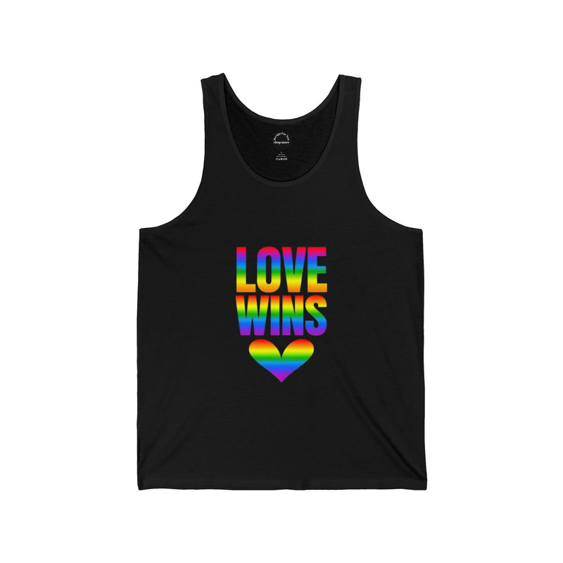 Love Wins Unisex Jersey Tank, LGBTQ Pride Apparel, Love Wins Sleeveless Shirt, Summer fashion