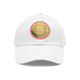 Stylish Bitcoin Dad Hat with Leather Patch, Casual Baseball Cap, Perfect Gift for Crypto Enthusiasts