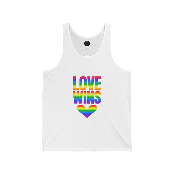 Love Wins Unisex Jersey Tank, LGBTQ Pride Apparel, Love Wins Sleeveless Shirt, Summer fashion