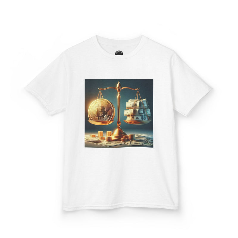 Whimsical Kids Tee, Balance Theme Shirt, Scales of Justice, Education Gift, Fun Learning Apparel, Creative Kids Clothing