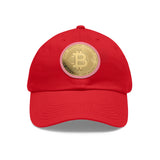 Stylish Bitcoin Dad Hat with Leather Patch, Casual Baseball Cap, Perfect Gift for Crypto Enthusiasts