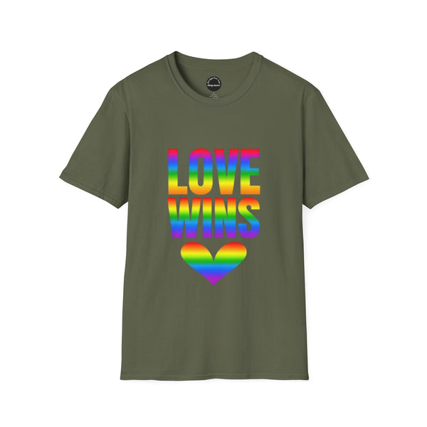 Rainbow Pride Love Wins T-Shirt, LGBTQ+ Equality Tee, Unisex Graphic Shirt