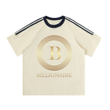 Contrast Tape Crewneck Cotton T-Shirt