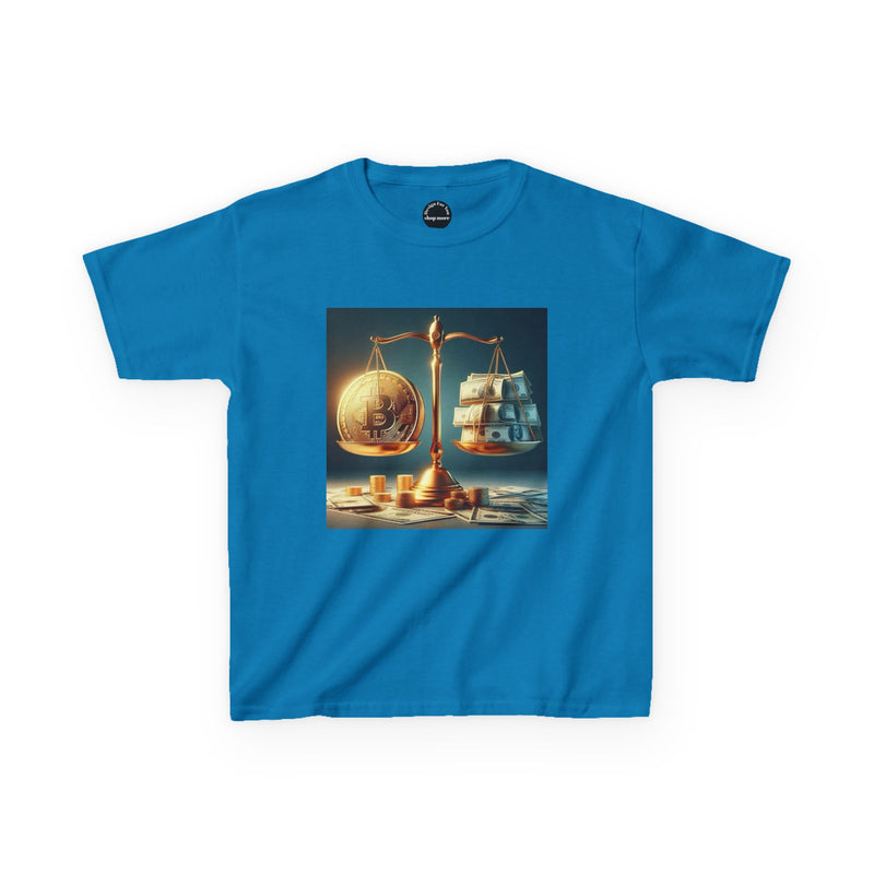 Whimsical Kids Tee, Balance Theme Shirt, Scales of Justice, Education Gift, Fun Learning Apparel, Creative Kids Clothing