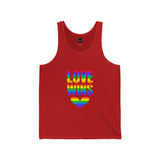 Love Wins Unisex Jersey Tank, LGBTQ Pride Apparel, Love Wins Sleeveless Shirt, Summer fashion