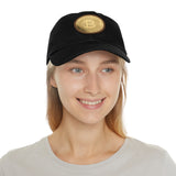 Stylish Bitcoin Dad Hat with Leather Patch, Casual Baseball Cap, Perfect Gift for Crypto Enthusiasts