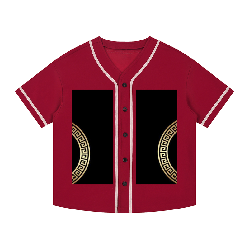 Contrast Piped Button-Up Jersey