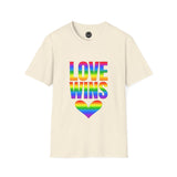 Rainbow Pride Love Wins T-Shirt, LGBTQ+ Equality Tee, Unisex Graphic Shirt