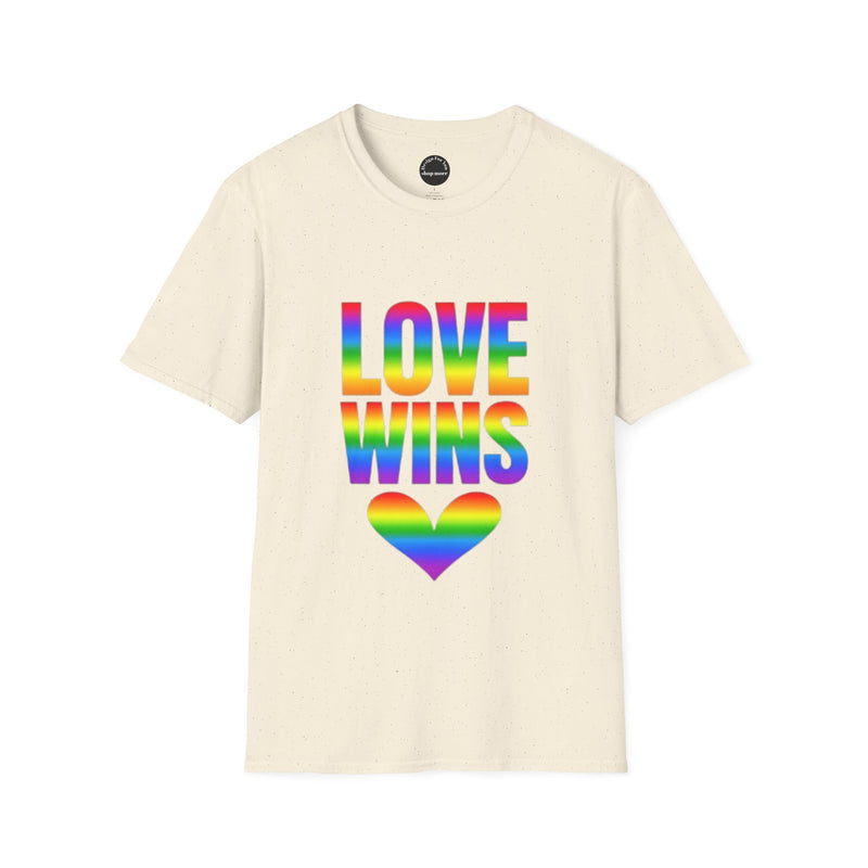 Rainbow Pride Love Wins T-Shirt, LGBTQ+ Equality Tee, Unisex Graphic Shirt
