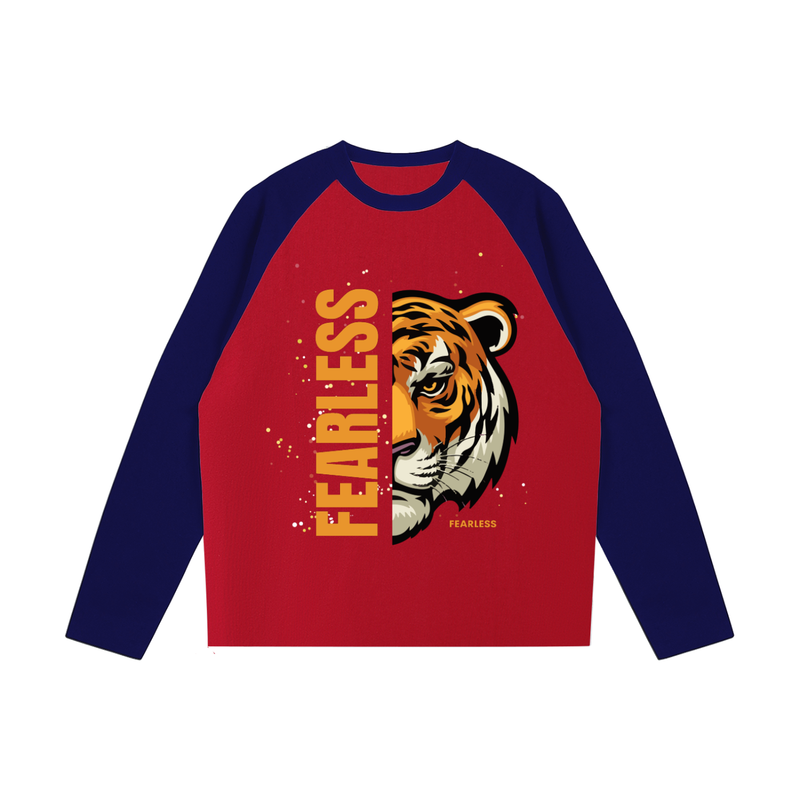 Color-Blocked Raglan Long-Sleeve T-Shirt