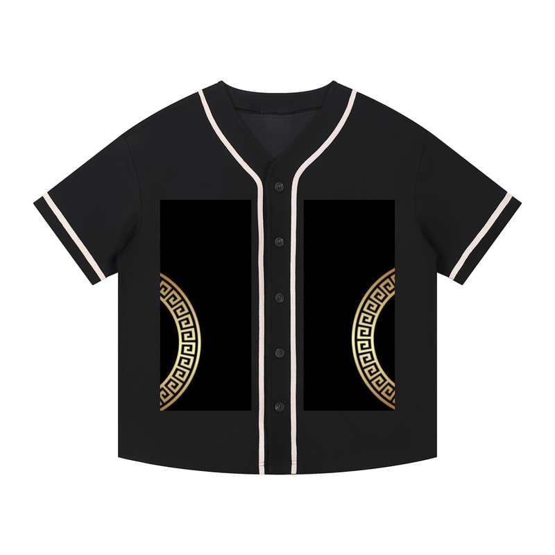 Contrast Piped Button-Up Jersey