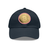 Stylish Bitcoin Dad Hat with Leather Patch, Casual Baseball Cap, Perfect Gift for Crypto Enthusiasts
