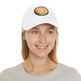 Stylish Bitcoin Dad Hat with Leather Patch, Casual Baseball Cap, Perfect Gift for Crypto Enthusiasts