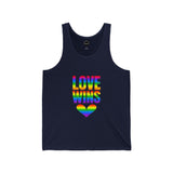 Love Wins Unisex Jersey Tank, LGBTQ Pride Apparel, Love Wins Sleeveless Shirt, Summer fashion