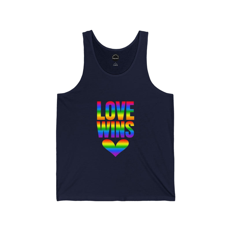 Love Wins Unisex Jersey Tank, LGBTQ Pride Apparel, Love Wins Sleeveless Shirt, Summer fashion