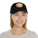 Stylish Bitcoin Dad Hat with Leather Patch, Casual Baseball Cap, Perfect Gift for Crypto Enthusiasts