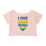 Off-Shoulder Rolled Hem Cotton T-Shirt