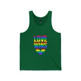 Love Wins Unisex Jersey Tank, LGBTQ Pride Apparel, Love Wins Sleeveless Shirt, Summer fashion