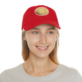 Stylish Bitcoin Dad Hat with Leather Patch, Casual Baseball Cap, Perfect Gift for Crypto Enthusiasts