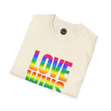 Rainbow Pride Love Wins T-Shirt, LGBTQ+ Equality Tee, Unisex Graphic Shirt