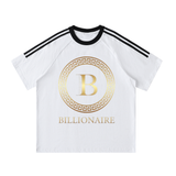 Contrast Tape Crewneck Cotton T-Shirt