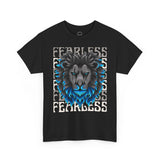 Fearless Lion Unisex Heavy Cotton Tee, Graphic Tee, Animal Lover Apparel, Motivational Shirt, Gift for Him/Her, Casual Wear