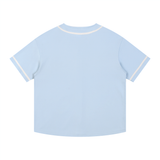 Contrast Piped Button-Up Jersey