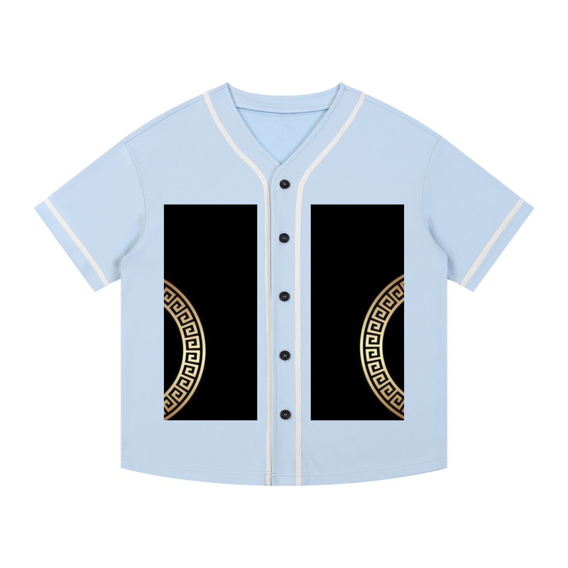 Contrast Piped Button-Up Jersey